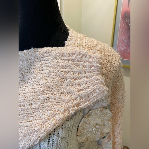 RARE Vintage 80’s Jessica (not Jessica Simpson  😂) Appliqué Sweater/Cottagecore - Picture 8 of 14